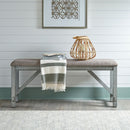 Liberty Furniture Newport Counter Height Dining Bench in Smokey Grey