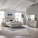 Liberty Furniture Backroads Landscape Mirror in Weathered White/Parchment Brown