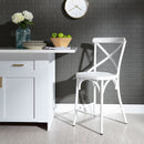 Liberty Furniture Vintage Series X Back Counter Chair in Antique White (Set of 2)