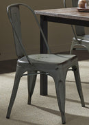 Liberty Furniture Vintage Dining Series Bow Back Dining Side Chair in Green (Set of 2)