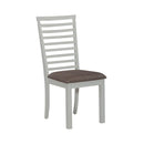 Liberty Furniture Brook Bay Uph Ladder Back Side Chair (Set of 2) in Textured White image