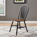 Liberty Furniture Carolina Crossing Windsor Side Chair in Black (Set of 2)