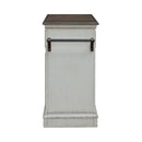 Liberty Furniture Magnolia Manor Bar Cart in Antique White & Weathered Bark EST SHIP TIME APPX 4 WEEKS