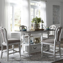 Liberty Furniture Magnolia Manor Upholstered Counter Height Chair in Antique White (Set of 2)