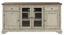 Liberty Morgan Creek 68" Entertainment TV Stand with Hutch in Antique White