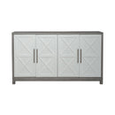 Liberty Furniture Palmetto Heights Accent Buffet in Shell White & Driftwood EST SHIP TIME APPX 4 WEEKS