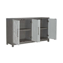 Liberty Furniture Palmetto Heights Accent Buffet in Shell White & Driftwood EST SHIP TIME APPX 4 WEEKS