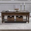 Liberty Furniture Arden Road Rectangular Cocktail Table in Satin Cherry image