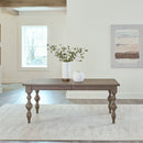 Liberty Furniture Americana Farmhouse Rectangular Leg Table in Dusty Taupe image