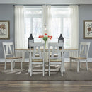 Liberty Furniture Lindsey Farm Splat Back Side Chair (RTA) in Weathered White & Sandstone (Set of 2)