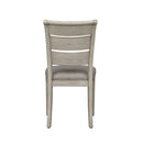 Liberty Furniture Farmhouse Reimagined Ladder Back Upholstered Side Chair (RTA) in Antique White (Set of 2)