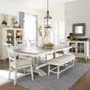 Liberty Furniture Whitney Trestle Table in Weathered Gray