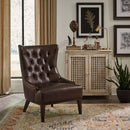 Liberty Furniture Garrison Leather Accent Chair in Brown