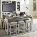 Liberty Heartland Console Bar Table in Antique White