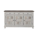 River Place Accent Server in Riverstone White & Tobacco image