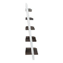 Farmhouse Leaning Bookcase in White/Oak image
