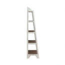 Magnolia Manor Leaning Pier Bookcase in Antique White & Weathered Bark image