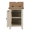 Farmhouse Reimagined Door Chair Side Table w/ Charging in Antique White image