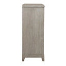 Belmar 9 Drawer Bureau Dresser in Washed Taupe and Silver Champagne image