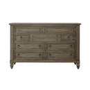 Americana Farmhouse 9 Drawer Dresser in Dusty Taupe and Black image
