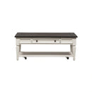 Allyson Park Rectangular Cocktail Table in Wirebrushed White image