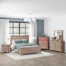 Rustic Traditions California Panel Bed, Dresser & Mirror, Night Stand image