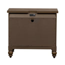 Americana Farmhouse 6 Drawer Bedside Chest in Dusty Taupe and Black image