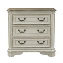 Magnolia Manor 3 Drawer Bedside Chest in Antique White image