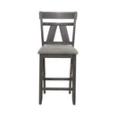 Liberty Furniture Lawson Splat Back Counter Chair (Set of 2) in Weathered Gray
