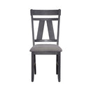 Liberty Furniture Lawson Splat Back Side Chair (Set of 2) in Weathered Gray