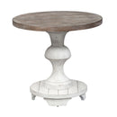 Sedona Round End Table in Heavy Distressed White image