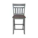 Liberty Furniture Newport Splat Back Counter Chair (Set of 2) in Smokey Grey