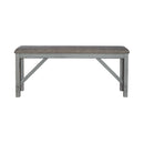 Newport Counter Height Dining Bench in Smokey Grey