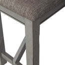 Newport Counter Height Dining Bench in Smokey Grey