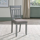 Liberty Furniture Newport Splat Back Side Chair (Set of 2) in Smokey Grey