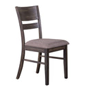 Liberty Furniture Anglewood Slat Back Upholstered Side Chair in Dark Umber Brown (Set of 2)