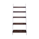 Farmhouse Leaning Bookcase in White/Oak image