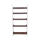 Farmhouse Leaning Bookcase in White/Oak image