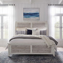Liberty Furniture Backroads Queen Sleigh Bed in Weathered White/Parchment Brown 142-BR-QSL image