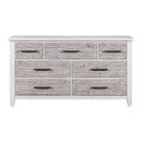Backroads Dresser in Weathered White/Parchment Brown