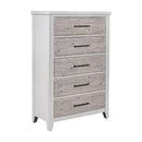 Backroads Drawer Chest in Weathered White/Parchment Brown image