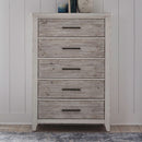 Backroads Drawer Chest in Weathered White/Parchment Brown image