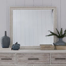 Liberty Furniture Backroads Landscape Mirror in Weathered White/Parchment Brown image