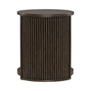 City View Round End Table in Coffee Bean