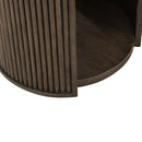 City View Round End Table in Coffee Bean
