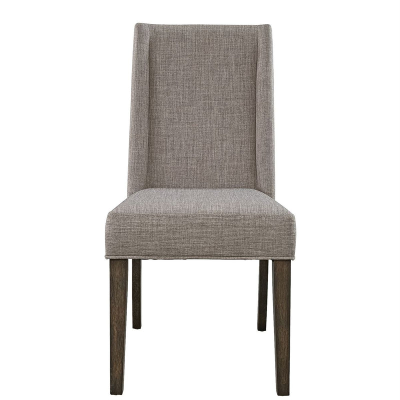 Liberty Furniture Double Bridge Upholstered Side Chair in Dark Chestnut (Set of 2)