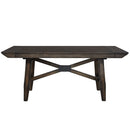 Liberty Furniture Double Bridge Trestle Table in Dark Chestnut image