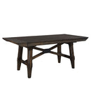 Liberty Furniture Double Bridge Trestle Table in Dark Chestnut