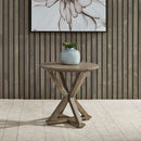 Parkland Falls Round End Table in Weathered Taupe image