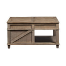 Parkland Falls Square Lift Top Cocktail Table in Weathered Taupe